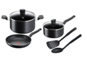 TEFAL [B459S784] COOK SET  7 PCS N/S BLACK