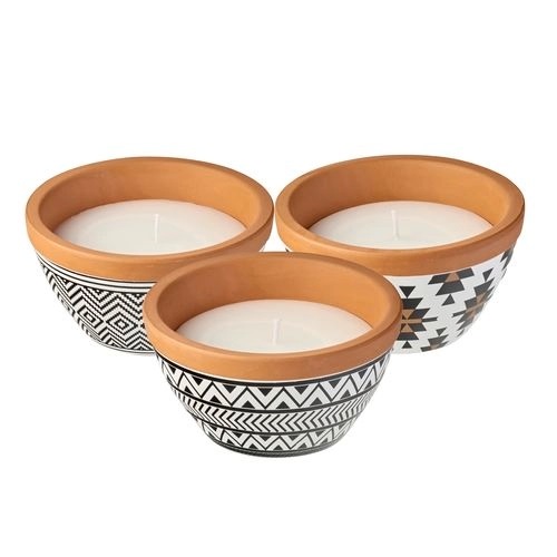 Citronella Candle Tribal Bowl Painted-WW1010