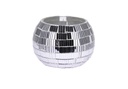 TEALIGHT HOLDER MOSAIC, GLASS, SIZE: 80X80X65MM, WEIGHT: 118 GRAM, COLOUR: SILVER/ 80X80X65MM, BARCODE STICKER
