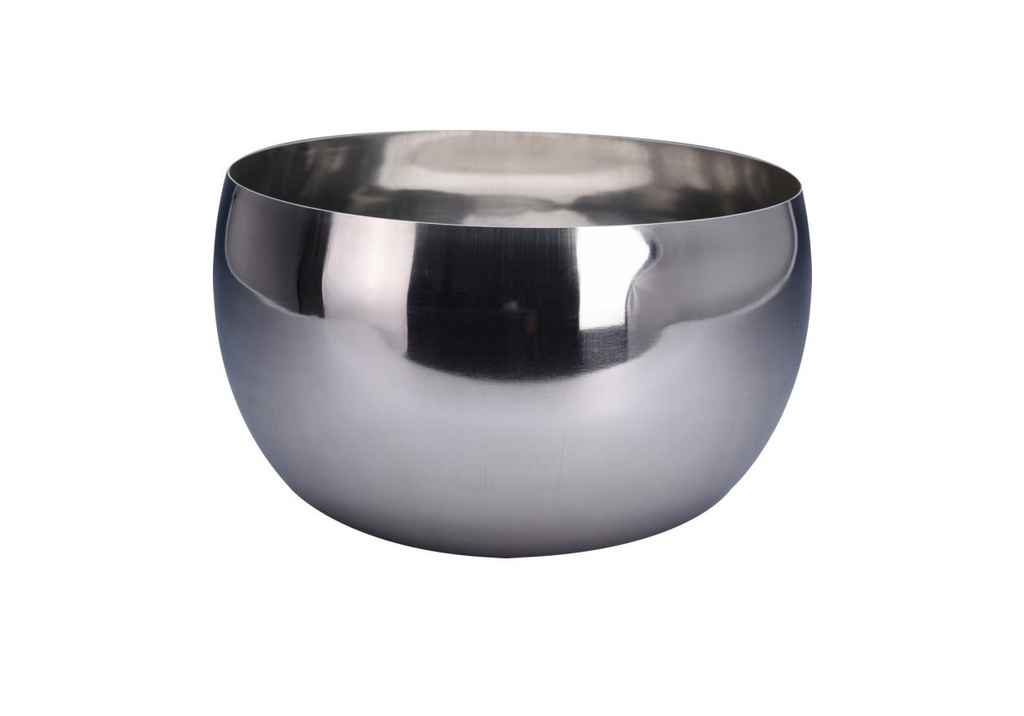 BOWL, STAINLESS STEEL, 5000ML, 169,09OZ. BELLY SHAPE, WEIGHT 600 GRAM. DIA TOP 25XH15CM