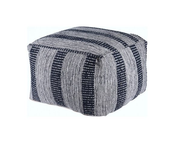 POUF SIZE 45X45X35CM, COTTON HANDLOOM DOBBY WOVEN, 650GMS