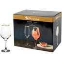 Glass Stemware (Amber) with gold rim  set of 6