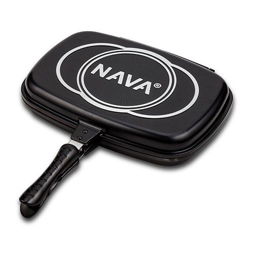 Die cast aluminium double grill pan