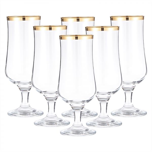 Stemware Tulipe Gold Glass set of 6