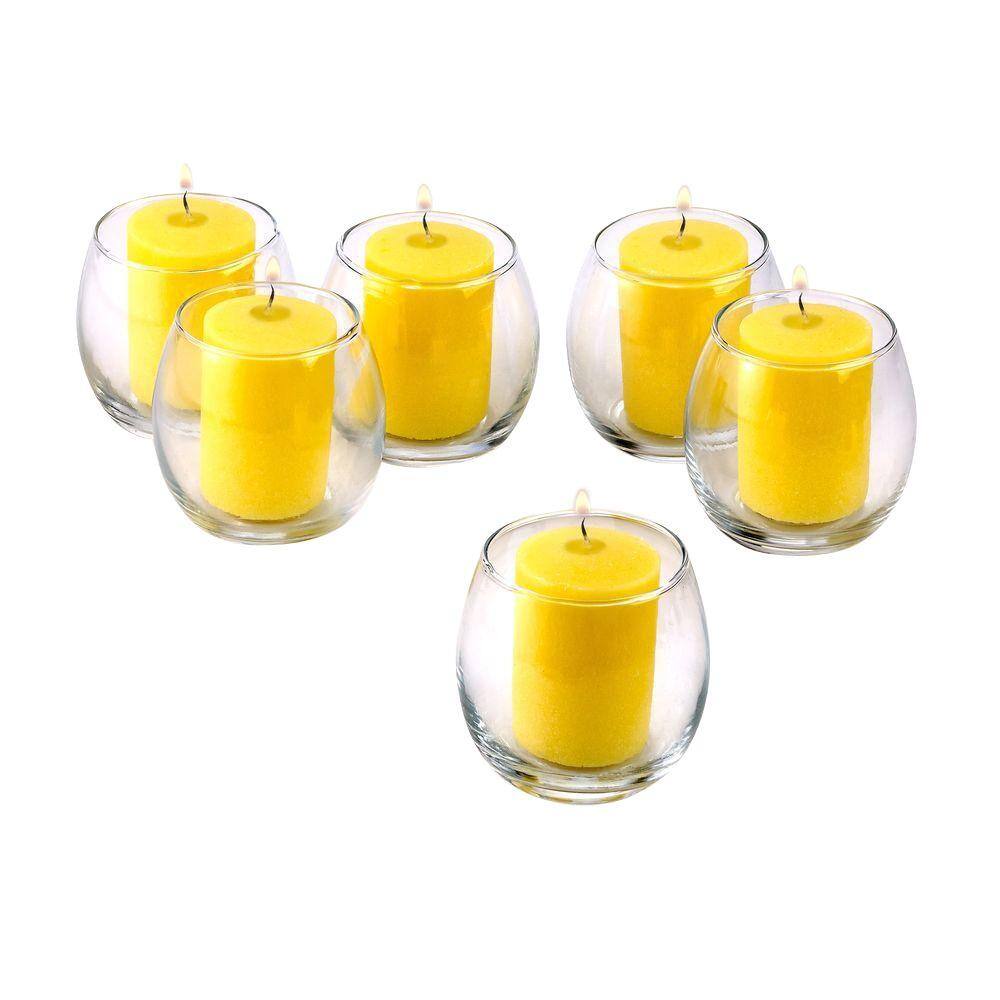CITRONELLA GLASS VOTIVES 1X4
