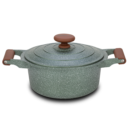 Die cast aluminum casserole "Ωmega" with lid and nonstick stone coating 20cm