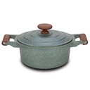 Die cast aluminum casserole "Ωmega" with lid and nonstick stone coating 20cm