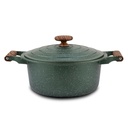 Die cast aluminum casserole "Ωmega" with lid and nonstick stone coating 28cm