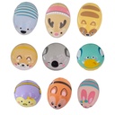 Pull back The magnet connects the animal trolley 12pcs