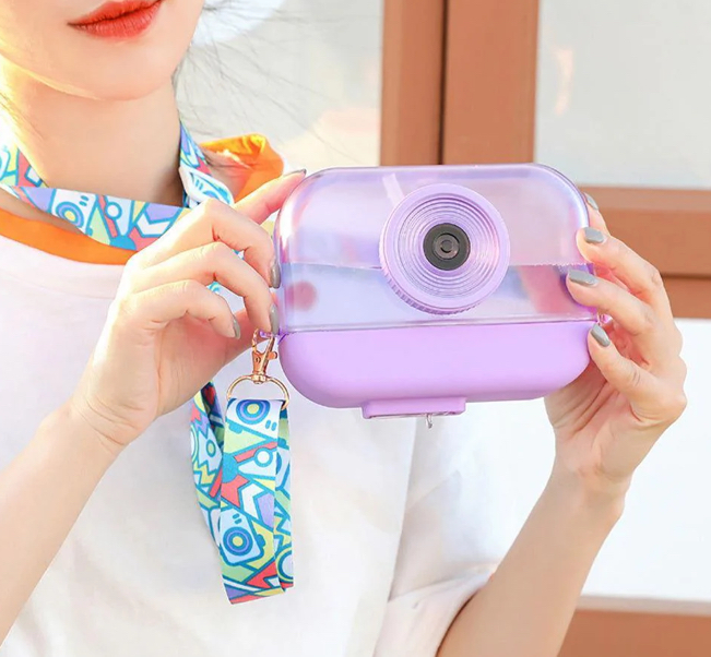 Kids Water Plastic Bottle Camera 400ML MIN-005-Yellow