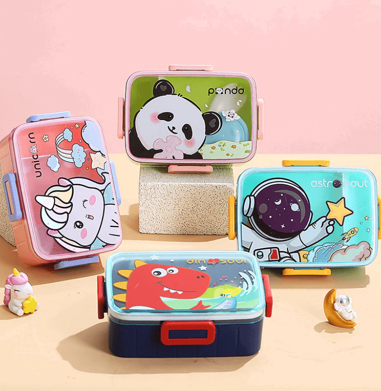 Kids Lunch Box Plastic with Spoon LBP-006-Unicorn