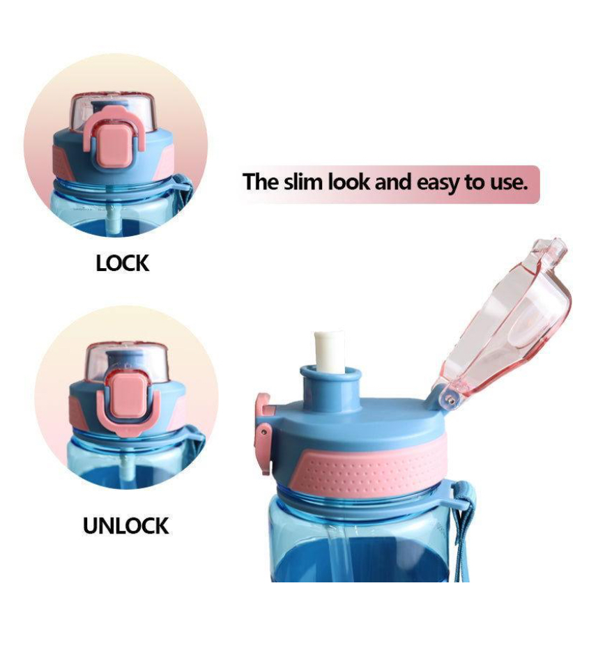 Water Bottle Plastic 1000ML PSB-010-Blue