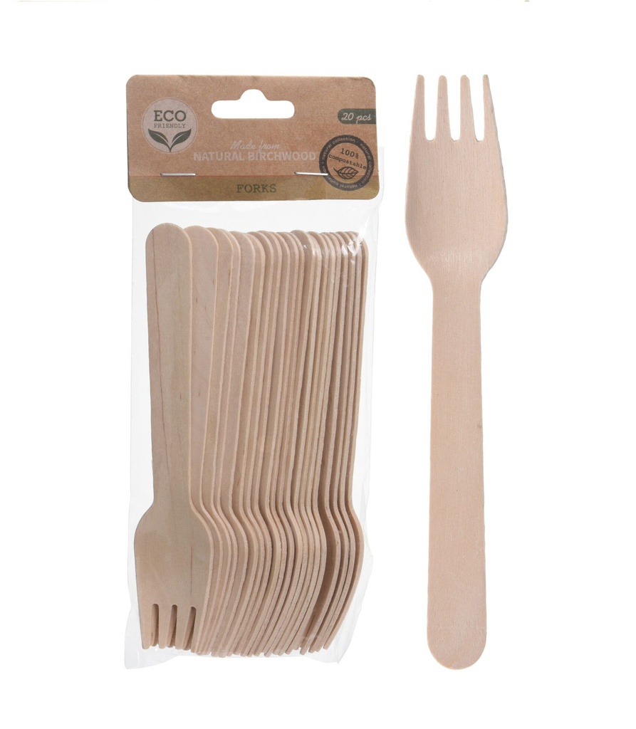 FORK BIRCHWOOD SET OF 20PCS 