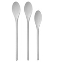 SPOON SET PP 3 PIECES, WHITE COLOR, 73 GRAM IN OPP BAG WITH HEADER/ 90X18X400MM