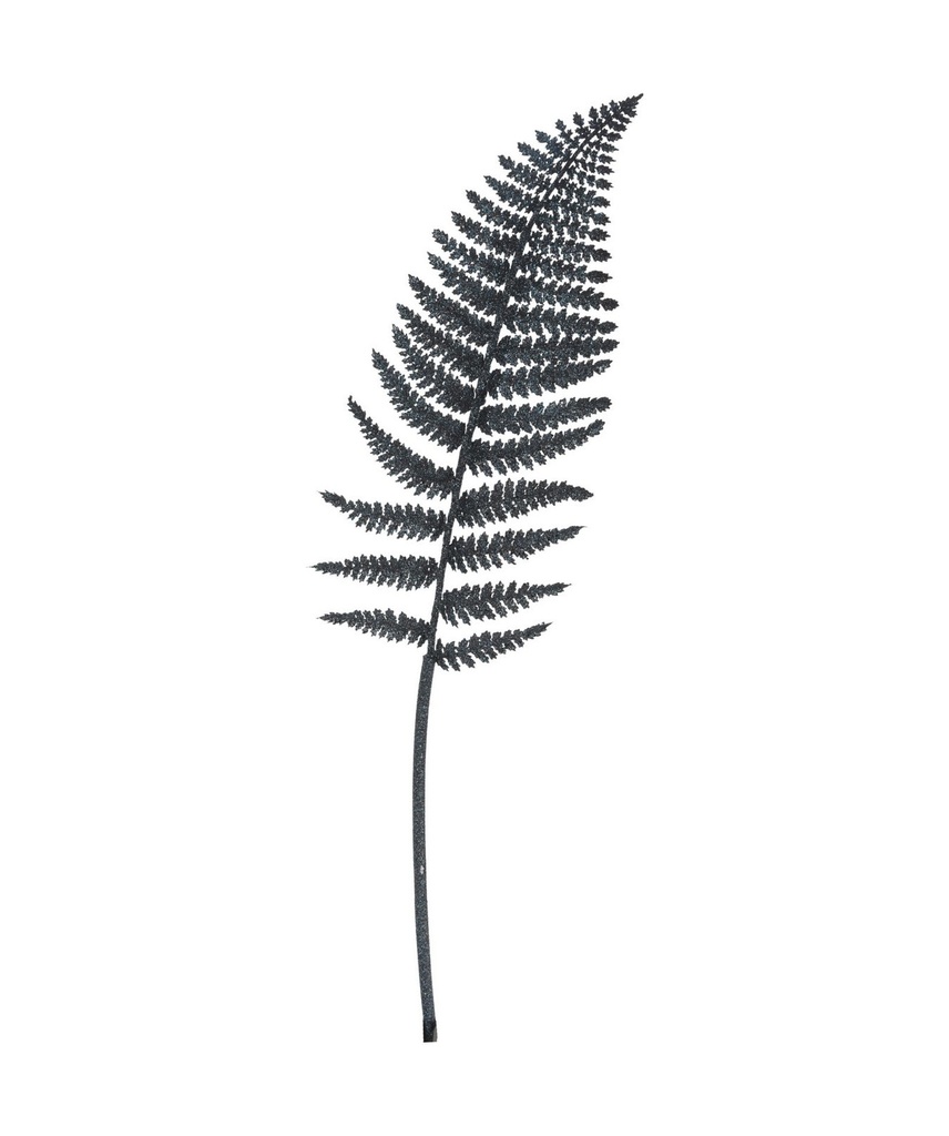 BRANCH WITH GLITTER AND LEAVES, PLASTIC AND METAL WIRE. SIZE: 80CM. IN DARK BLUE COLOR.