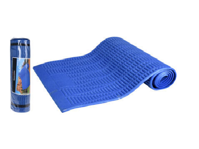 CAMPING MAT SIZE 1800X590X10MM, XPE MATERIAL, BLUE COLOR, EACH SHRINKED WITH A4 COLOUR LABEL