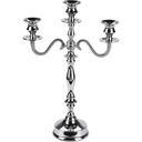 CANDLE HOLDER 39CM, ALUMINUM, 3 LIT CANDLE HOLDER, TOTAL WEIGHT XXX GRAM, EACH WITH HANGTAG/ 270X110X390MM, HANGTAG