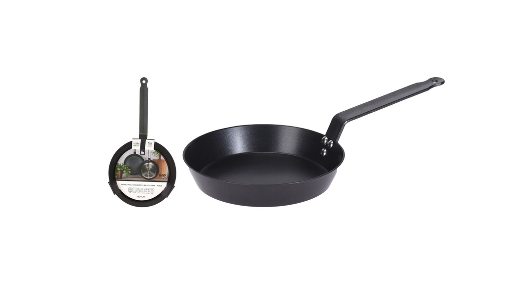 FRYING PAN, DIA 28 CM 280XH50MM, FORGED ALUMINIUM. THICKNESS BOTTOM AND BODY 2.5MM