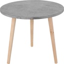 TABLE MDF TOP CEMENT LOOK WITH PINE (PINUS) WOOD LEGS, SIZE 495X425X19MM