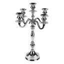 CANDLE HOLDER 395MM, ALUMINUM, 5 LIT CANDLE HOLDER, TOTAL WEIGHT XXX GRAM, EACH WITH HANGTAG/ 270X270X395MM, HANGTAG
