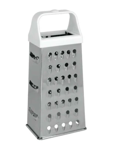 Stainless steel four sided grater, 17cm