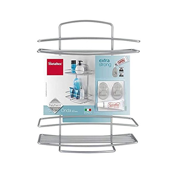 2-tier rectangular Onda shelf