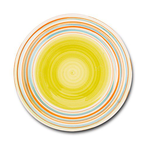 Stoneware fruit plate "Lines green" 19cm