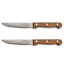 Stainless steel steak knife "Terrestrial" with wooden handle set 2pcs. 11 cm