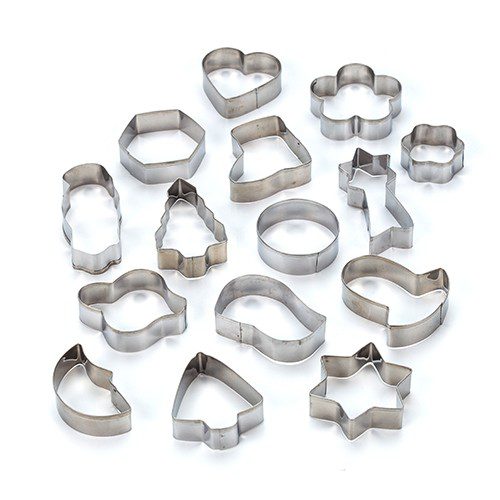 Stainless steel cookie cutters "Misty" set of 15pcs