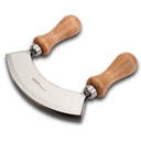 Stainless steel double blade slicer "Terrestrial" with wooden handles 13.5cm