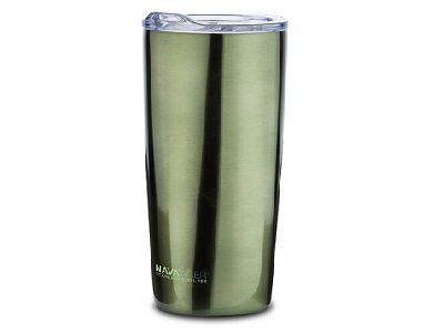 Stainless steel vacuum travel mug green "Acer" 440ml