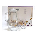Beverage set with transparent lid
