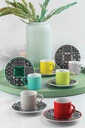 Kutahya Porselen 'Lima' Coffee Cup & Saucer , set of 6
