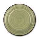 Stoneware fruit plate Lines Oil Green - 10-099-202