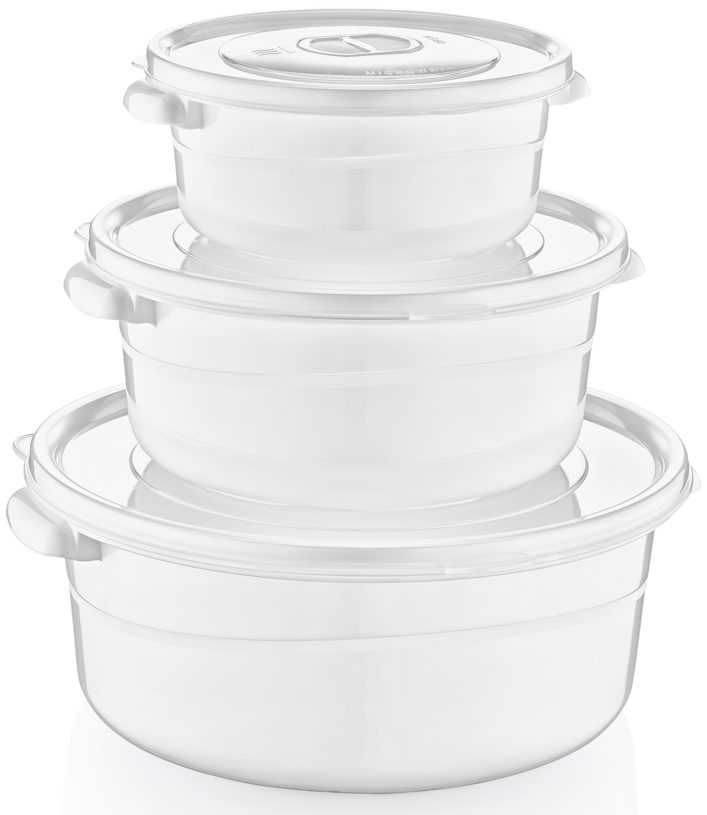 3 PCS ROUND MICROFRESH POT                                  