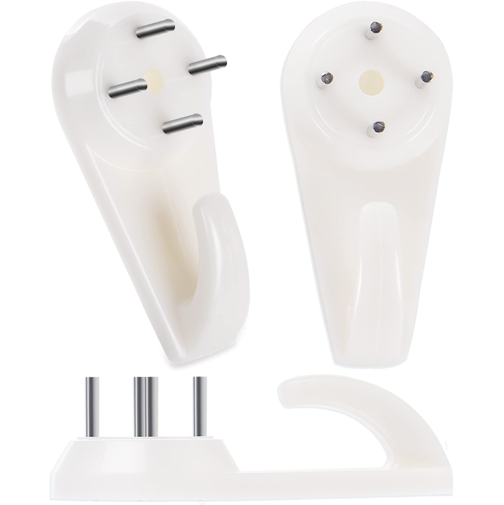SET 4 HANDY HARDWALL HOOKS 40x19mm