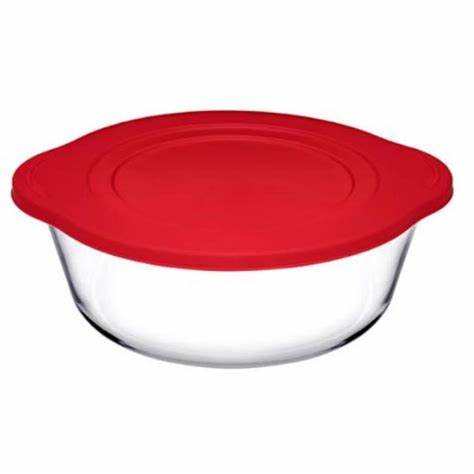 BORCAM ROUND TRAY W/RED PLASTIC COVER GB.OB. (1x4) 59123/1109107