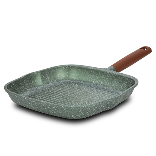 Die cast aluminum grill pan "Ωmega" with nonstick stone coating 28cm