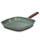 Die cast aluminum grill pan "Ωmega" with nonstick stone coating 28cm