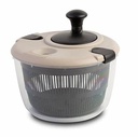 Plastic salad spinner "Misty" with safety clips and rotating draining basket 24.5cm