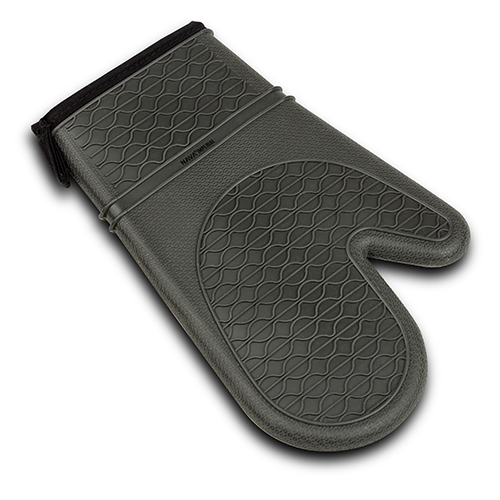 Silicone oven mitten "Imperial" with fabric inside 30cm