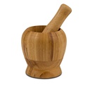 Bamboo mortar and pestle "Terrestrial" 10.5cm