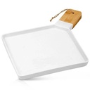 Porcelain plate "Terrestrial" with bamboo handle 45cm