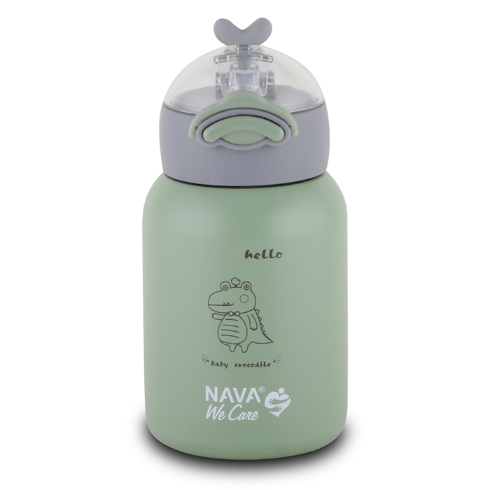 Stainless steel insulated water bottle "We Care" green 350ml