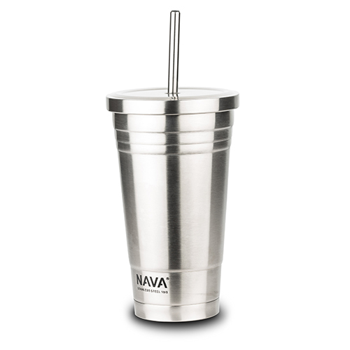 Stainless steel vacuum flask with straw "Acer" 500ml