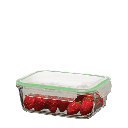 BORCAM FOOD CONTAINER TEMPERED LOCKED GREEN SILICON (1x6)1800 CC