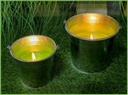 CITRONELLA FILLED ZINC BUCKET-OUTDOOR 18X15CM 55Hrs