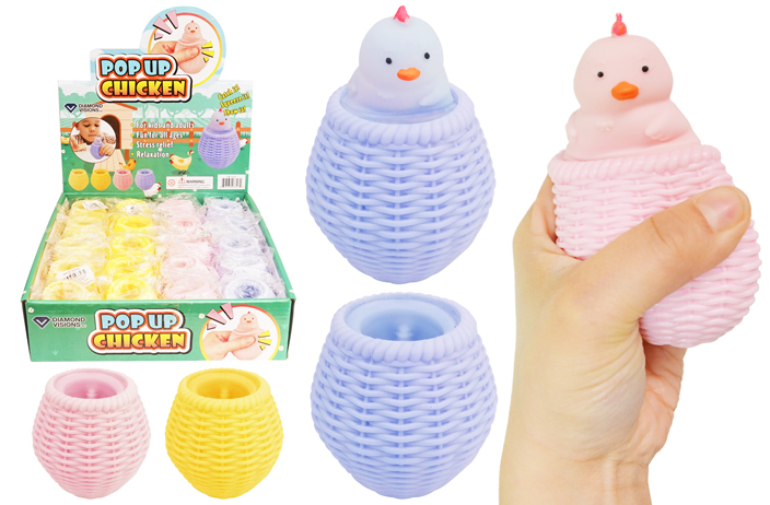 Pop Up Squeeze Toy (Chicken)