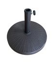 umbrella Base 18.9 in Dia 13.39 in H, Round Resin Steel and Plastic