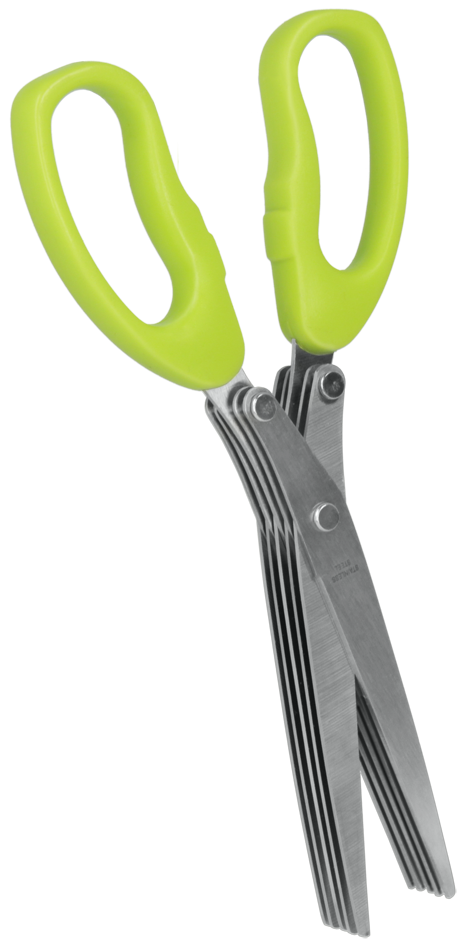 Herb scissors with 5 parallel blades